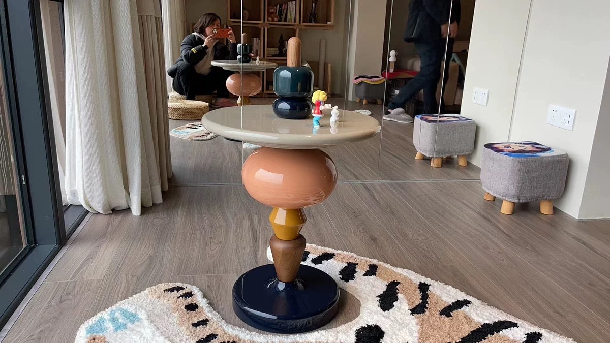 Shuffle table creative coffee table solid wood artwork