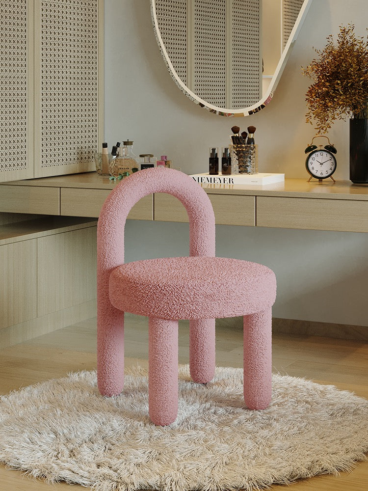Light luxurious dressing stool lovely children seat dining chair
