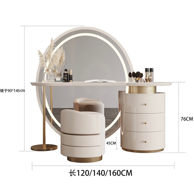 Make-up dresser mirror stool luxury table