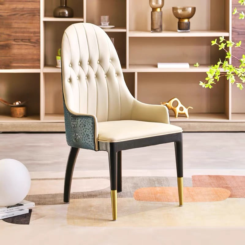 Crocodile leather nubuck dining chair chic dining room