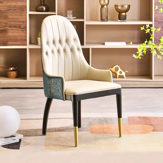 Crocodile leather nubuck dining chair chic dining room