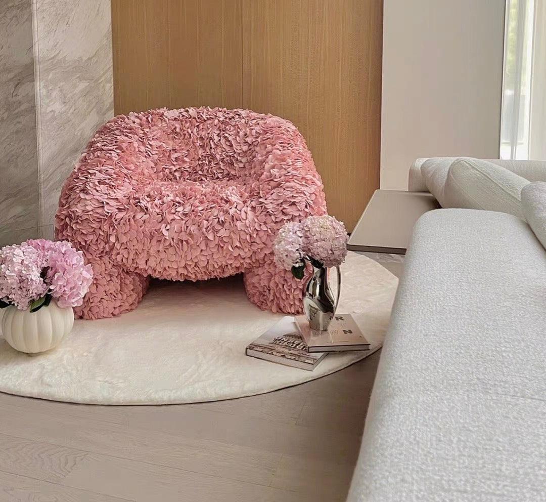 Stylish Design Flower Armchair Rose Sofa Girls Living Room Luxurious Furniture