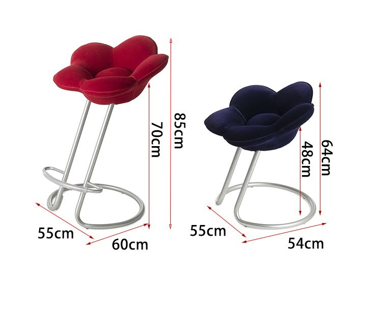 Flower dining chair creative bar stool spring unique home