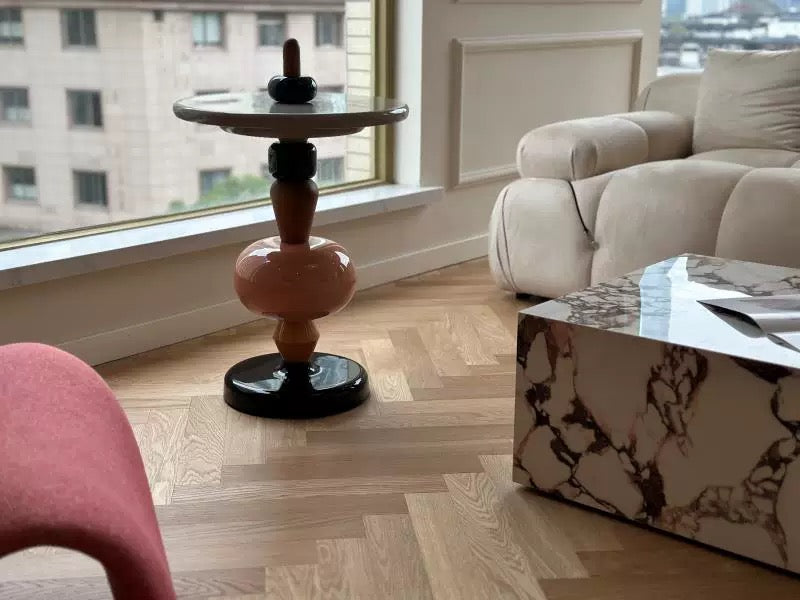 Shuffle table creative coffee table solid wood artwork
