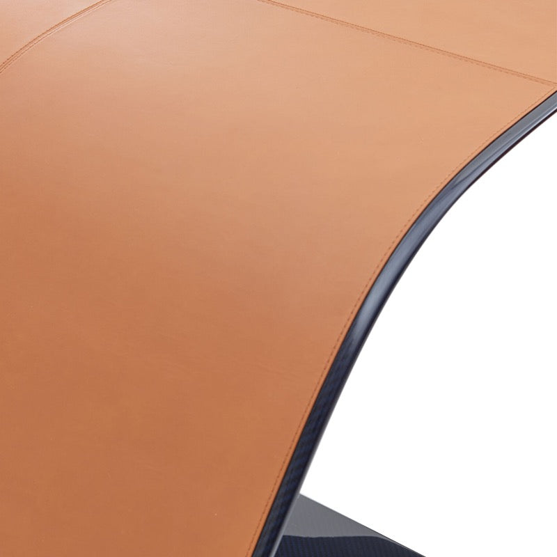Luxurious executive desk orange Napa leather office table