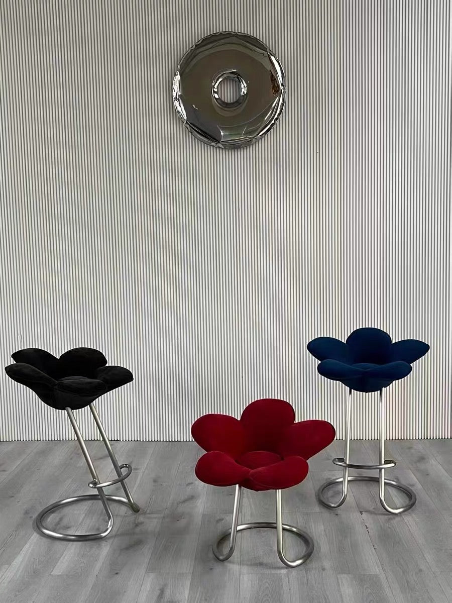 Flower dining chair creative bar stool spring unique home