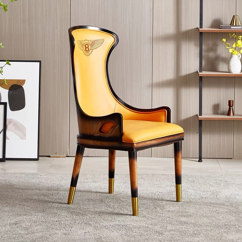 Modern design dining chair tiger vein painting