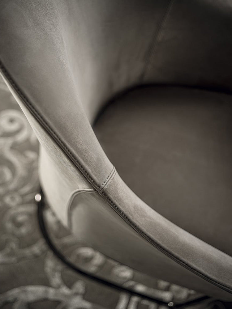 Fancy dining chair luxury leather chair