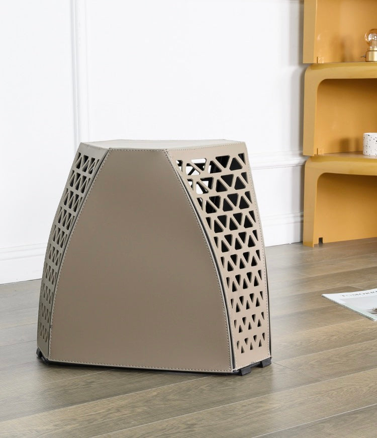 Hollow out leather dresser chair fashionable dressing stool