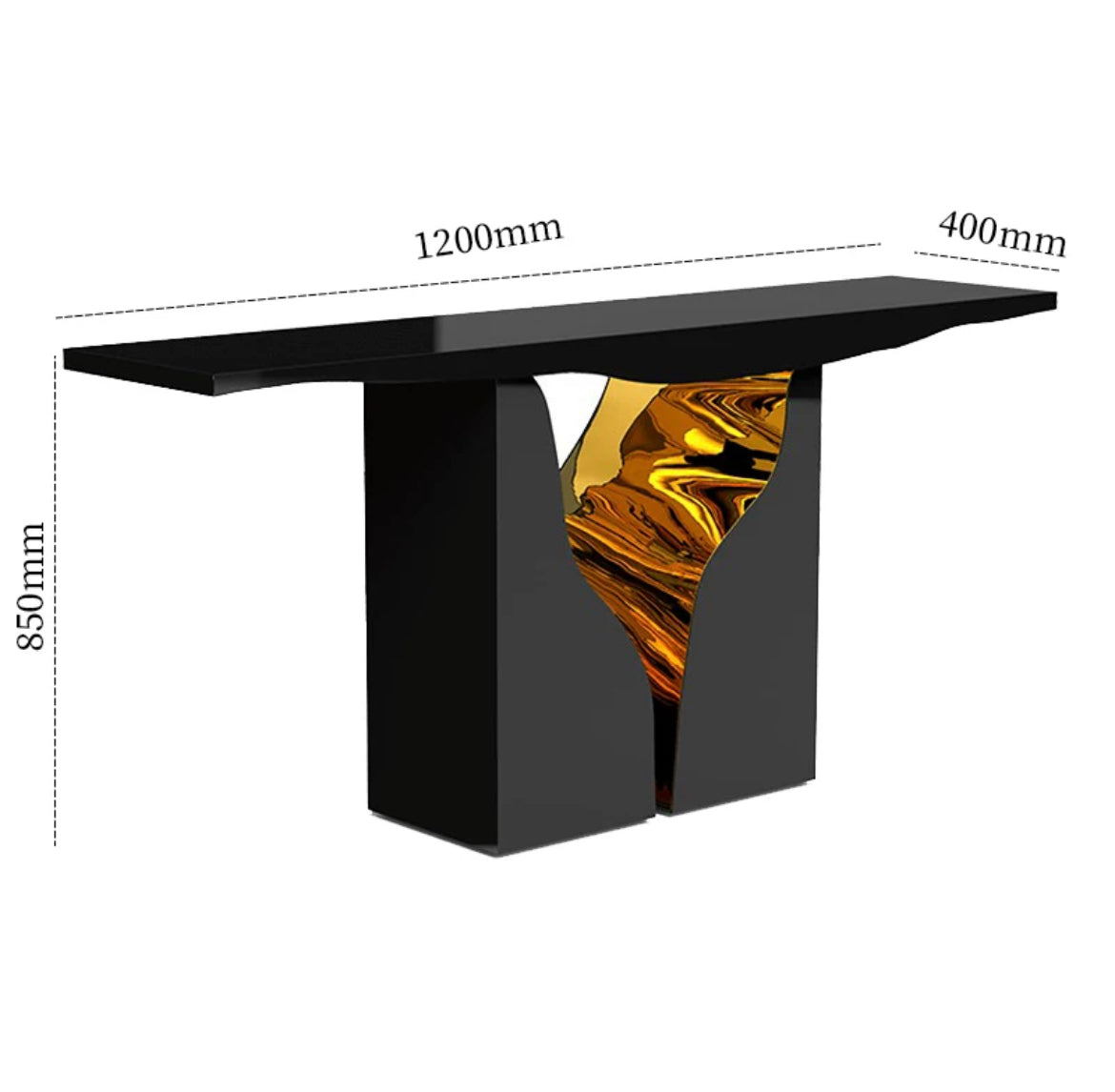 Abstract shape splitting coffee table high technique Stainless steel artwork