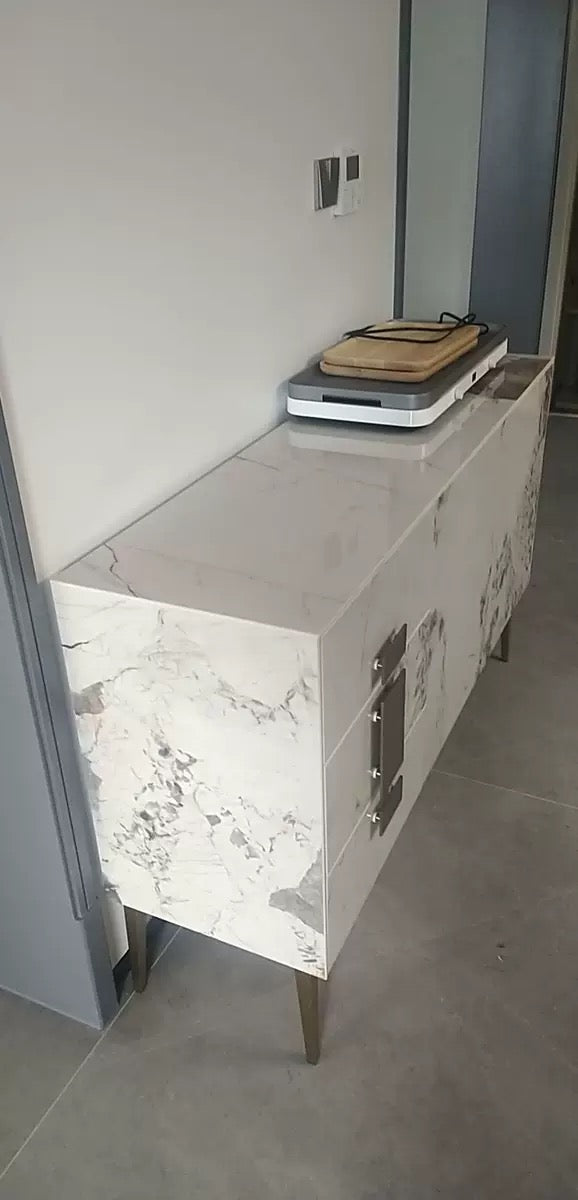 Luxury slim marble Side cabinet sideboard