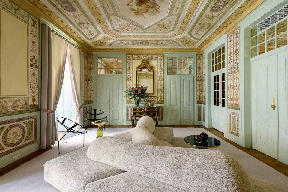 Rock Style Seat Living Room Modular Sofa by Italian Designer