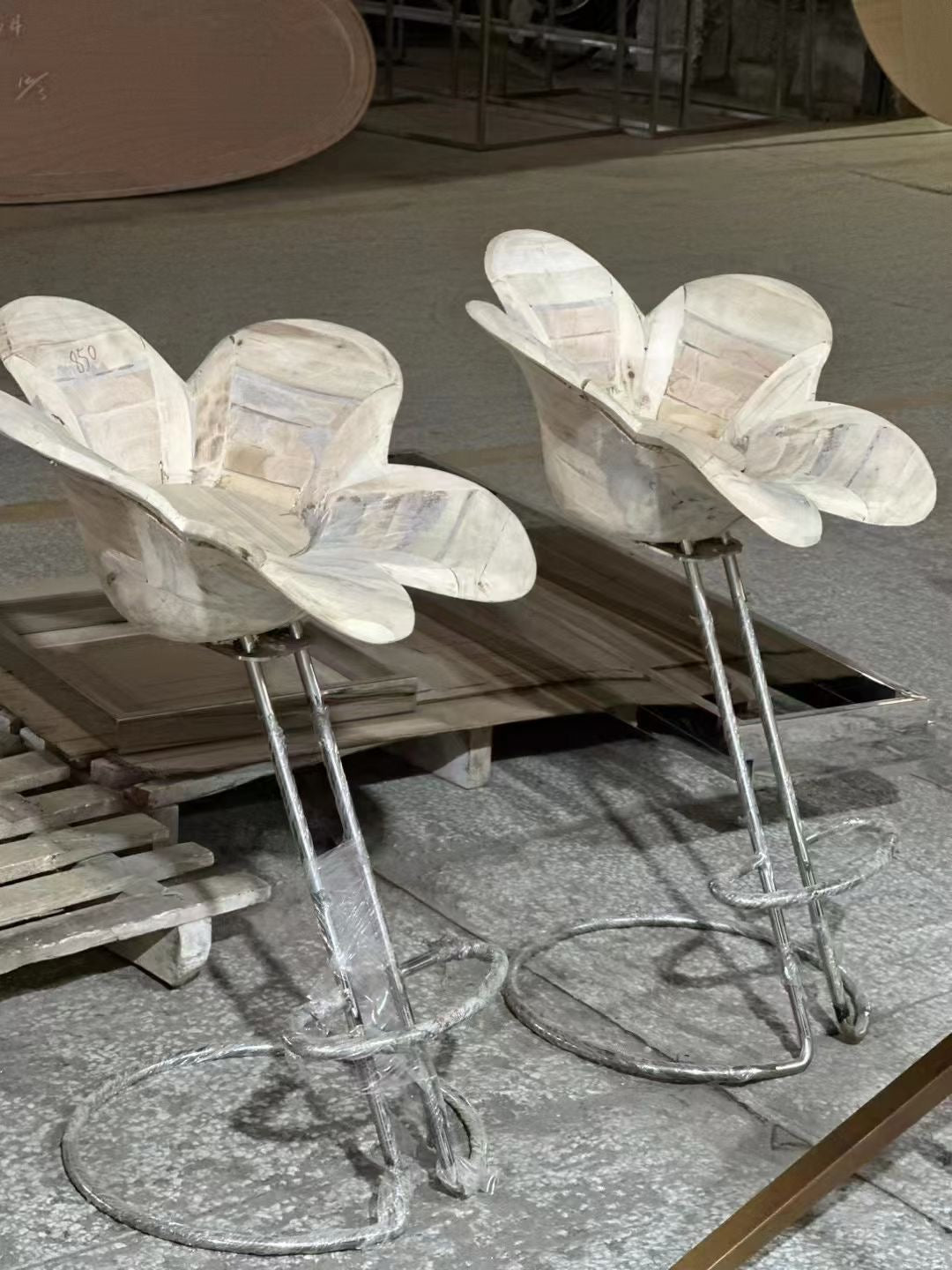 Flower dining chair creative bar stool spring unique home