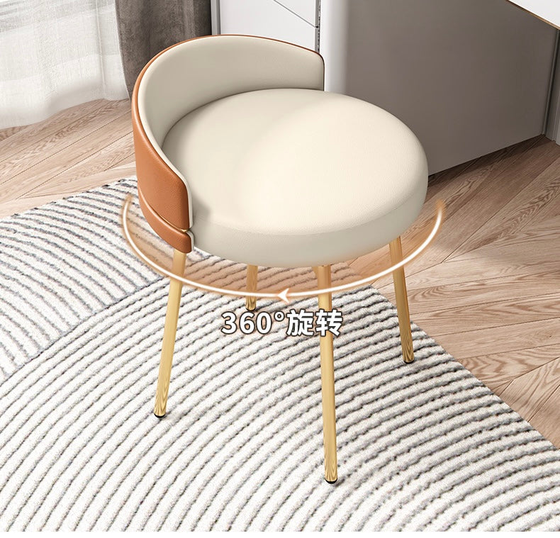 Rotatable dressing stool elegant make up dresser chair