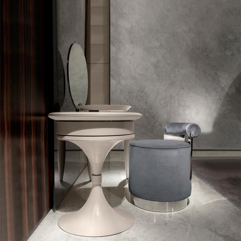 Luxurious sofa chair round dressing stool