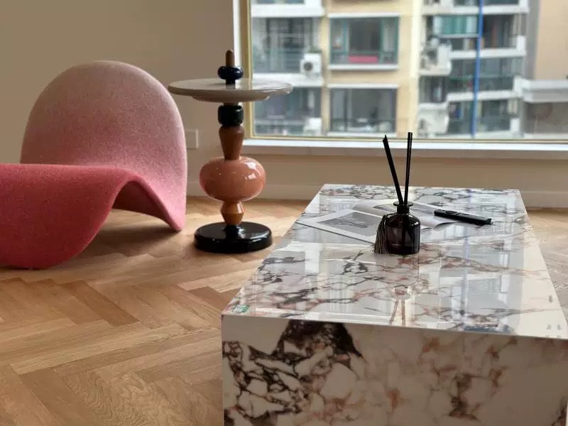 Shuffle table creative coffee table solid wood artwork