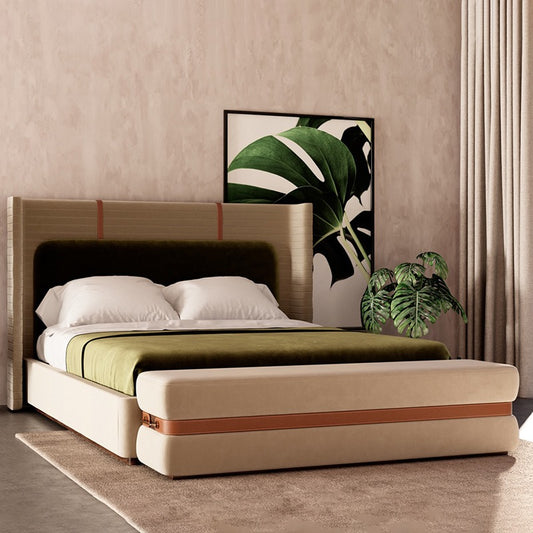 Leather Bed-end Stool Long Bench Shoes Bench Entryway Bench