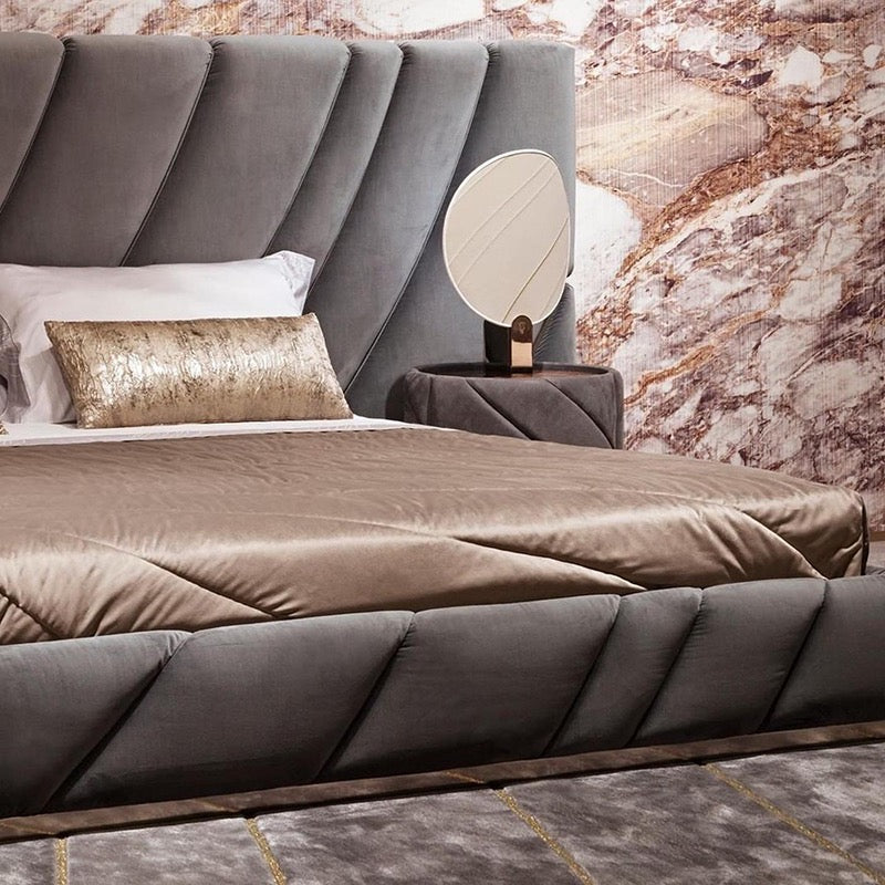 Italian modern design luxury double bed