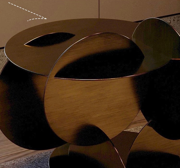 Unique styling side table Architectural aesthetic design nightstand