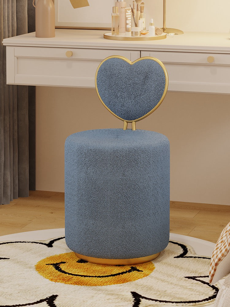 Lovely Bear shape dressing stool heart shaped girly chair
