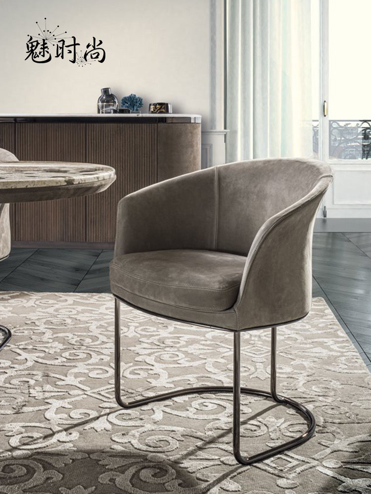 Fancy dining chair luxury leather chair