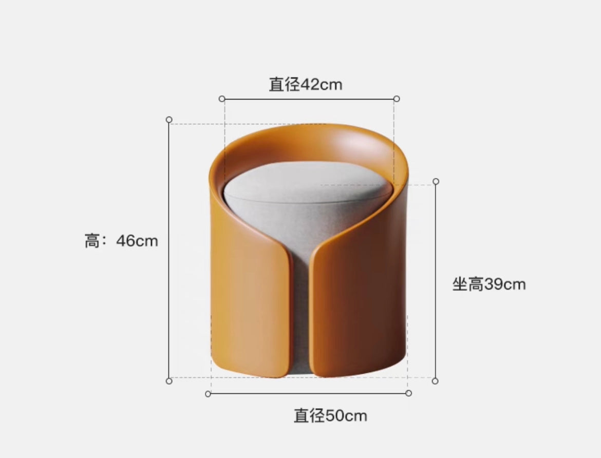 Dresser chair vogue round dressing stool elegant home macaron colors