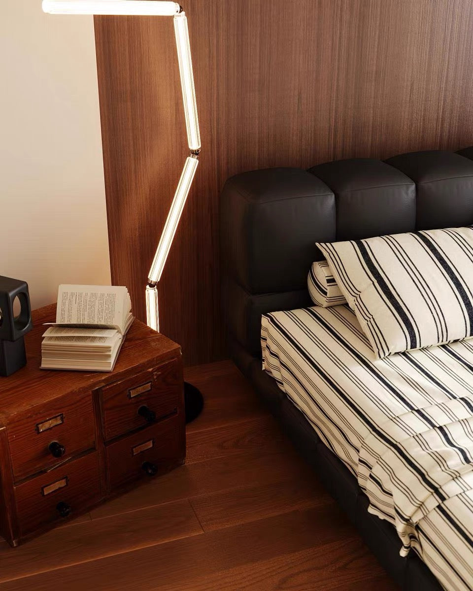 Black chocolate style bed modern design double bed