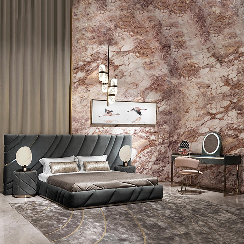 Italian modern design luxury double bed