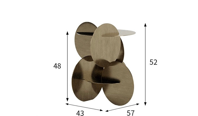Unique styling side table Architectural aesthetic design nightstand