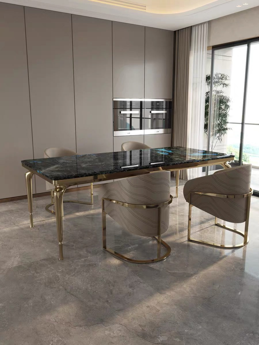 Baroco style luxury natural marble dining table