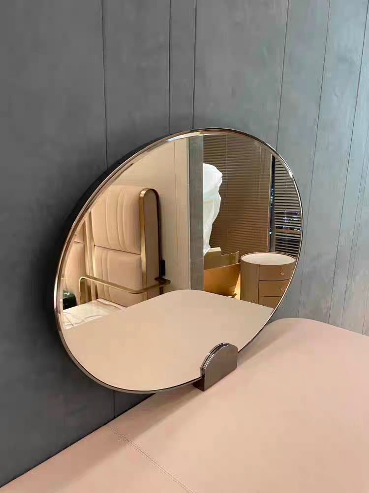 Full body leather dresser elegance lady dresser oval mirror stool