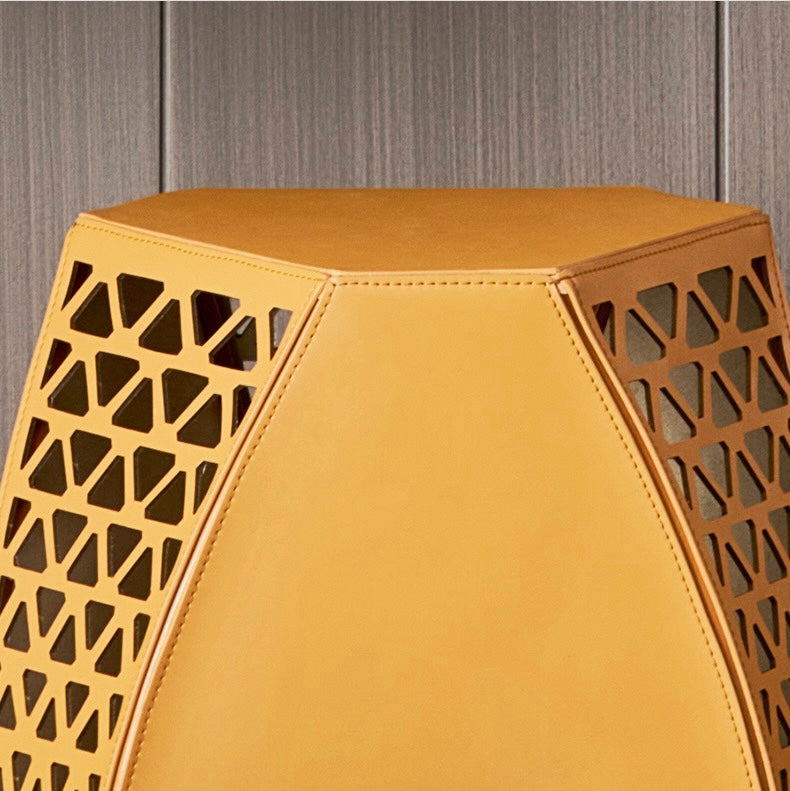 Hollow out leather dresser chair fashionable dressing stool