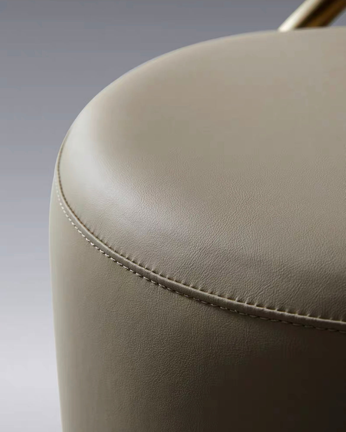 High end dressing stool artificial stainless steel round chair
