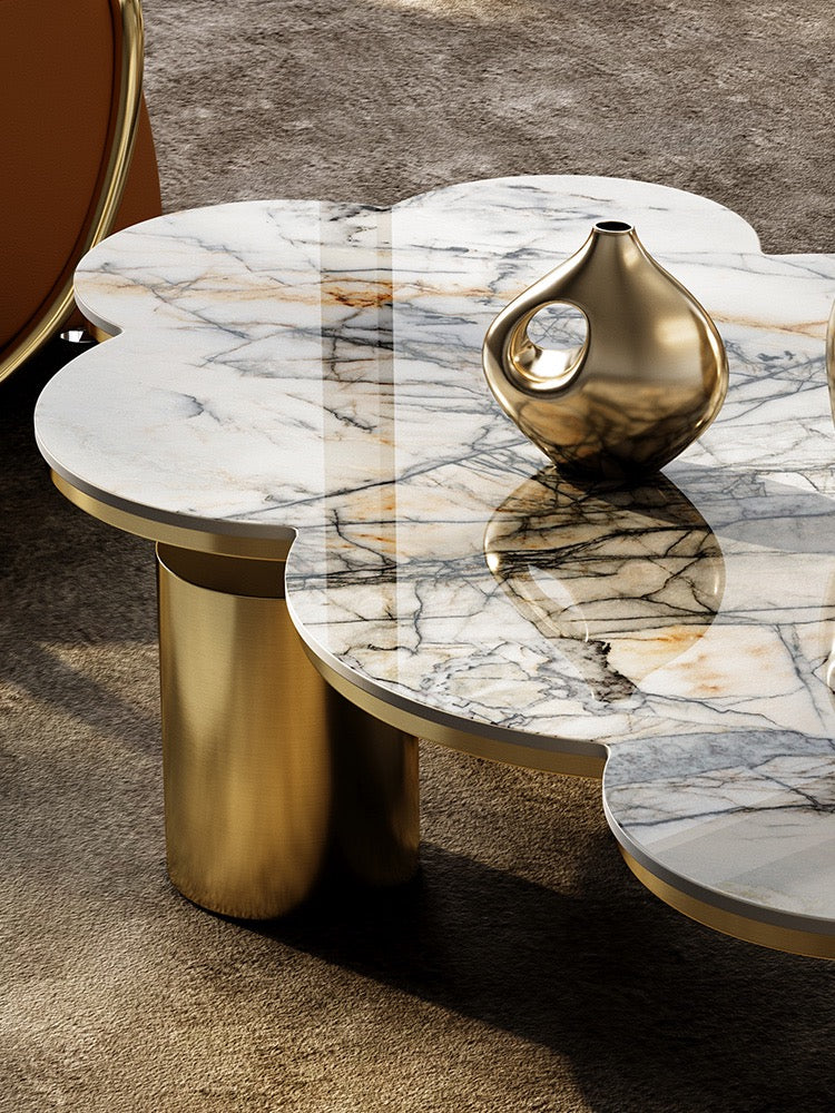Cloud coffee table set luxurious natural marble customized furniture
