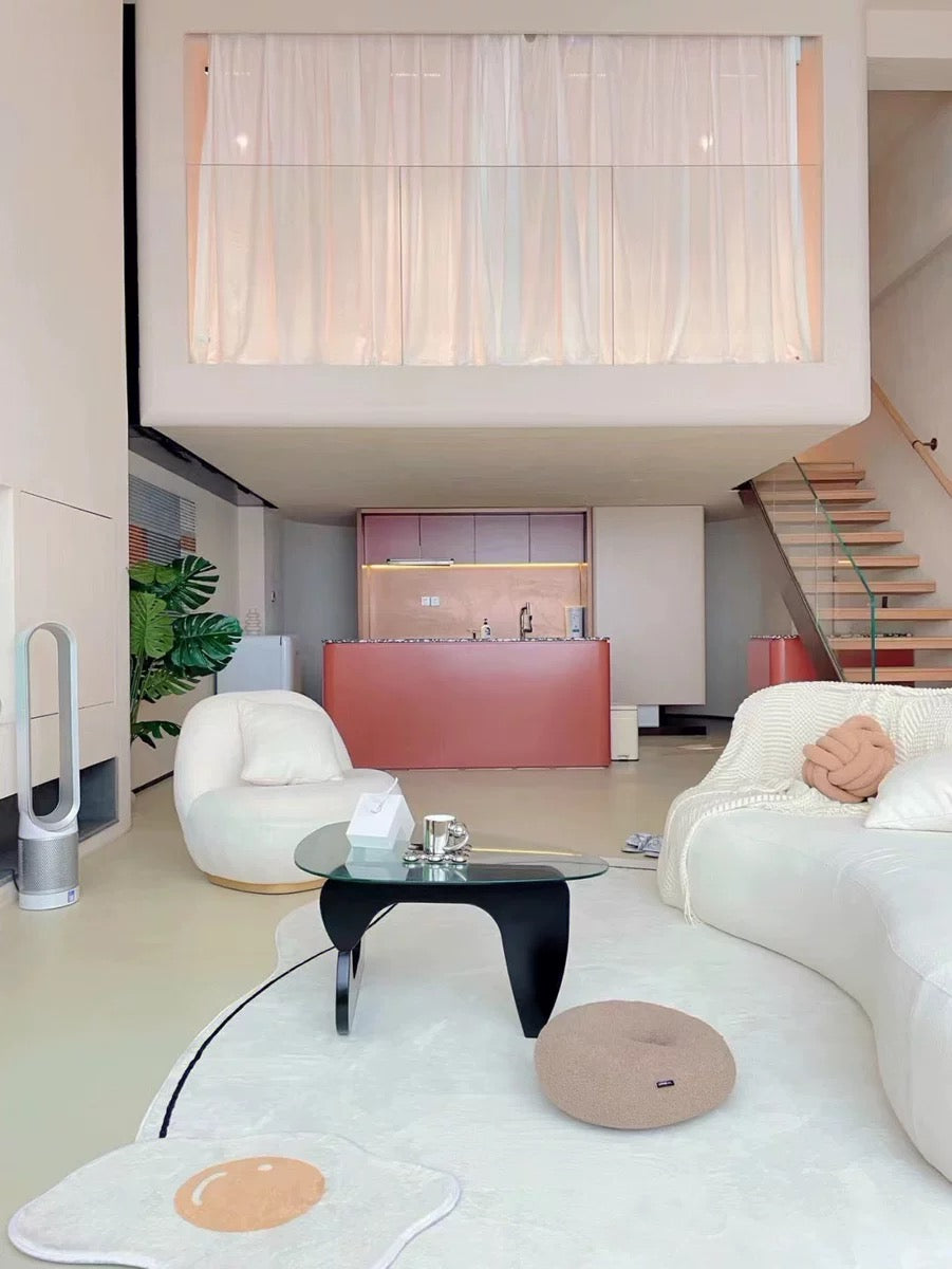 Fleece sofa curved sofa cashew shape sofa