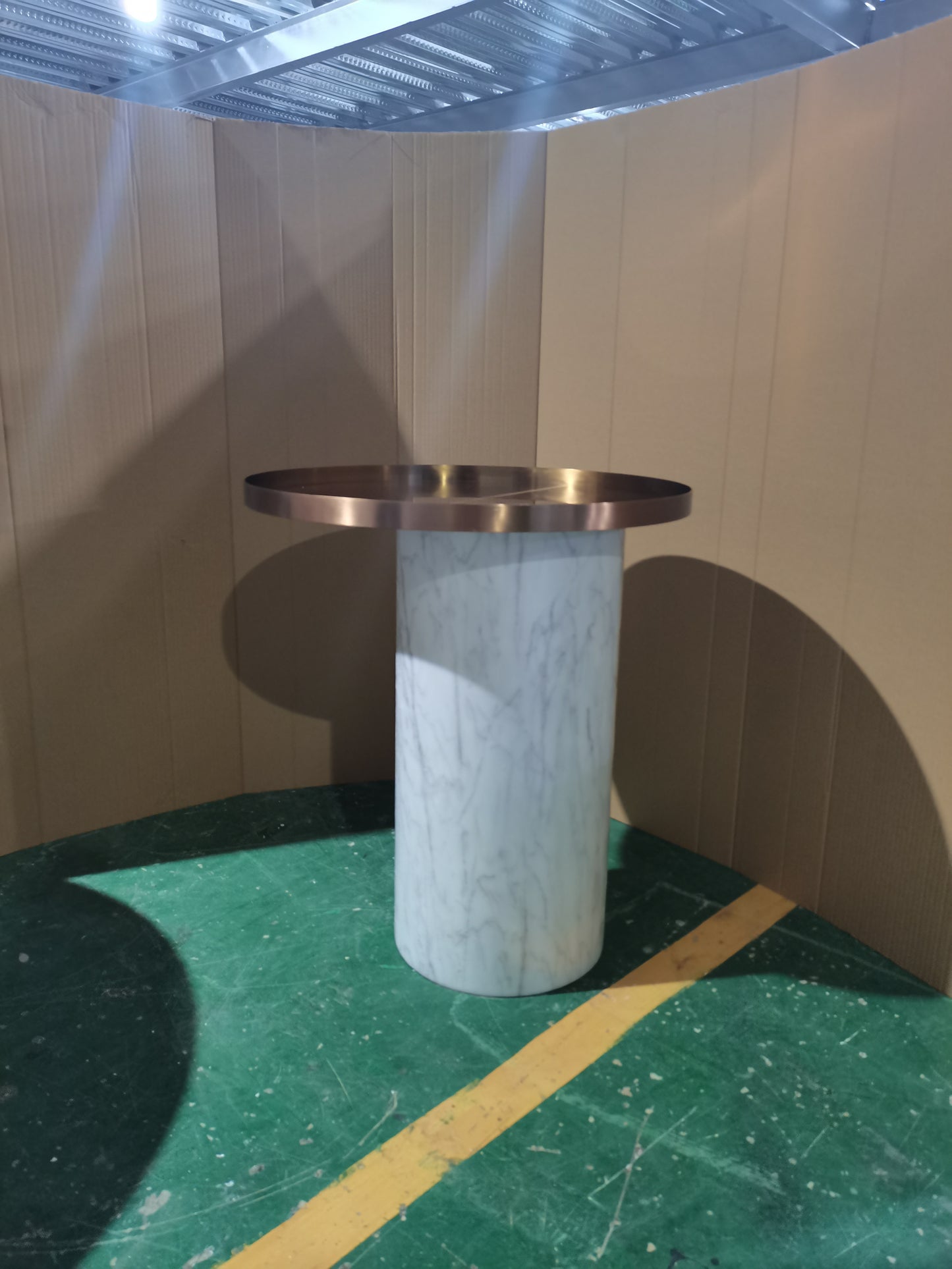 Marble with Stainless Steel Elegant Side Table Hot Sale