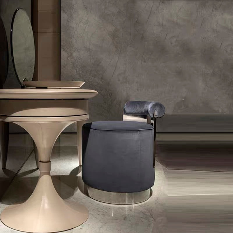 Full body leather dresser elegance lady dresser oval mirror stool