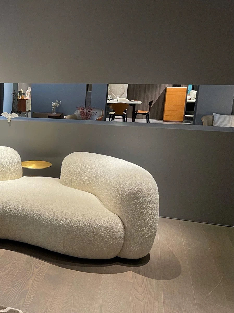 Fleece sofa curved sofa cashew shape sofa