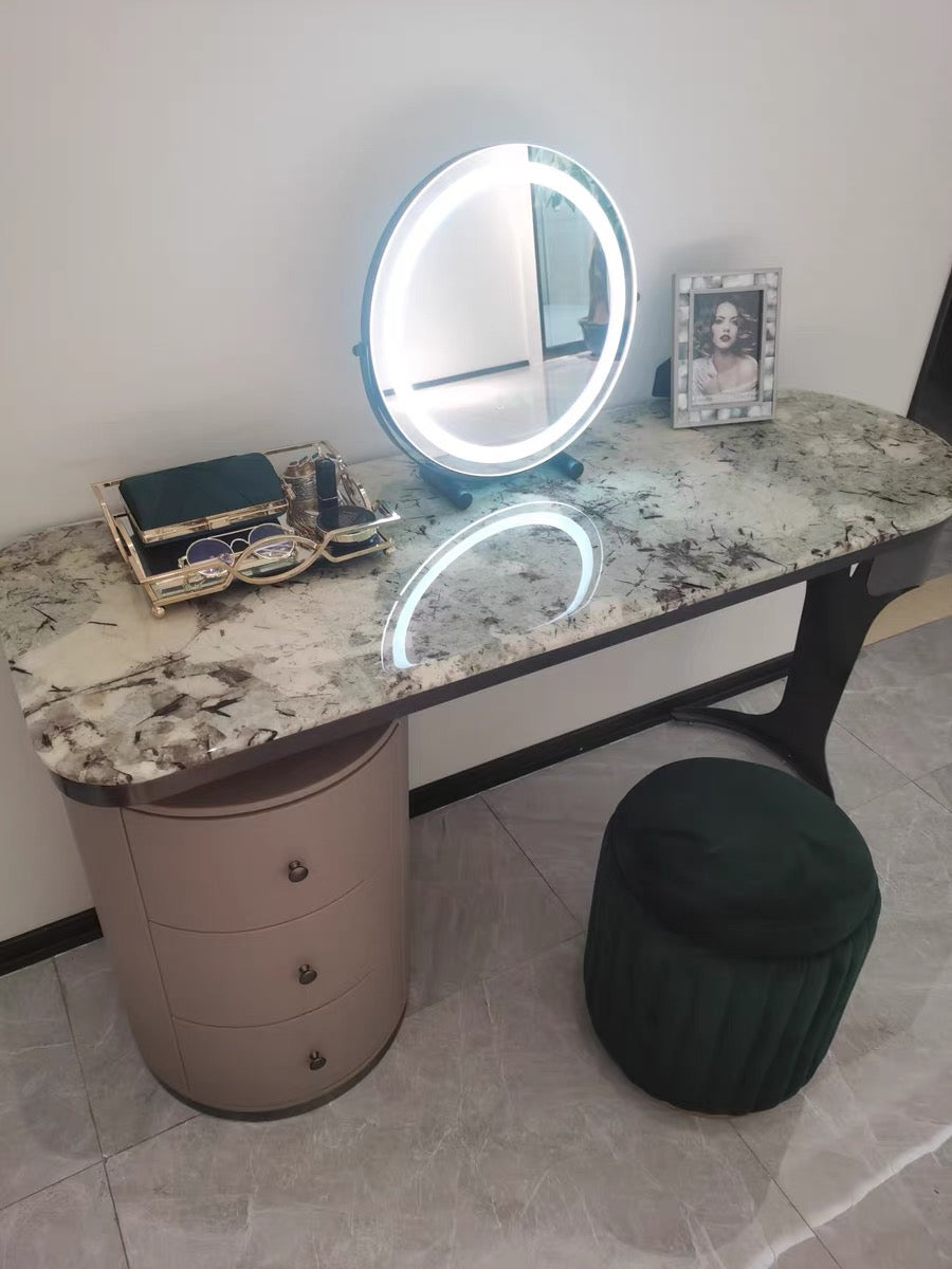 Classic dresser luxury Pandora marble gun black stainless steel bedroom dresser office table