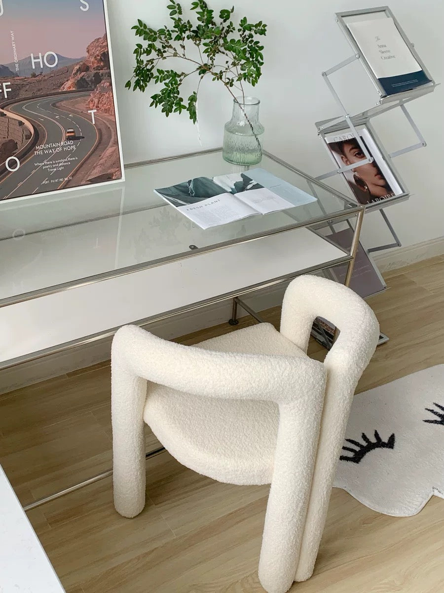 Leisure armchair Sherpa warm chair velvet office chair dining chair
