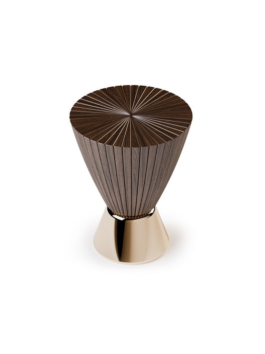 Solid North American black walnut luxurious side table elegant funnel shape coffee table