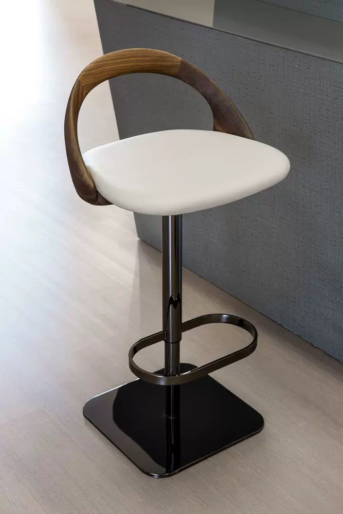 Elegant Walnut pump chair gun black 304 stainless steel