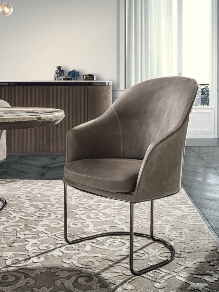 Fancy dining chair luxury leather chair