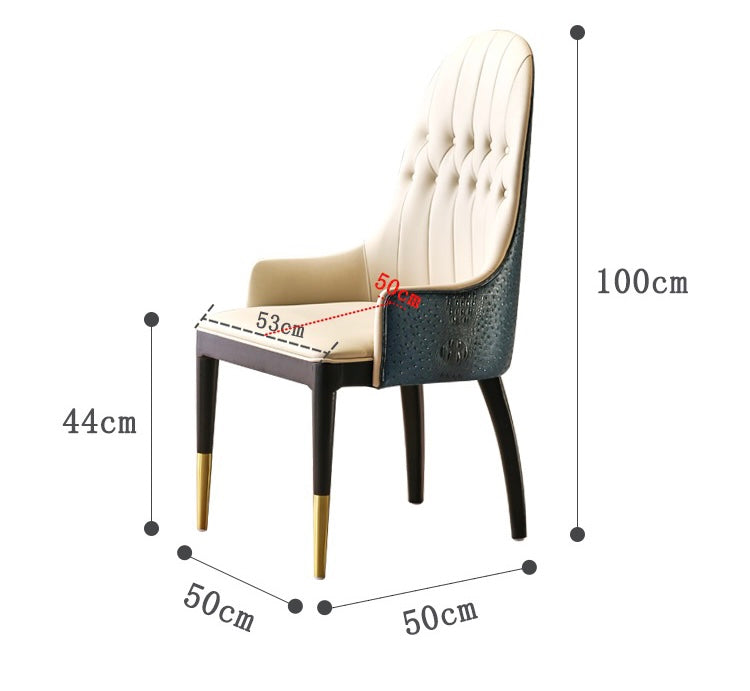 Crocodile leather nubuck dining chair chic dining room