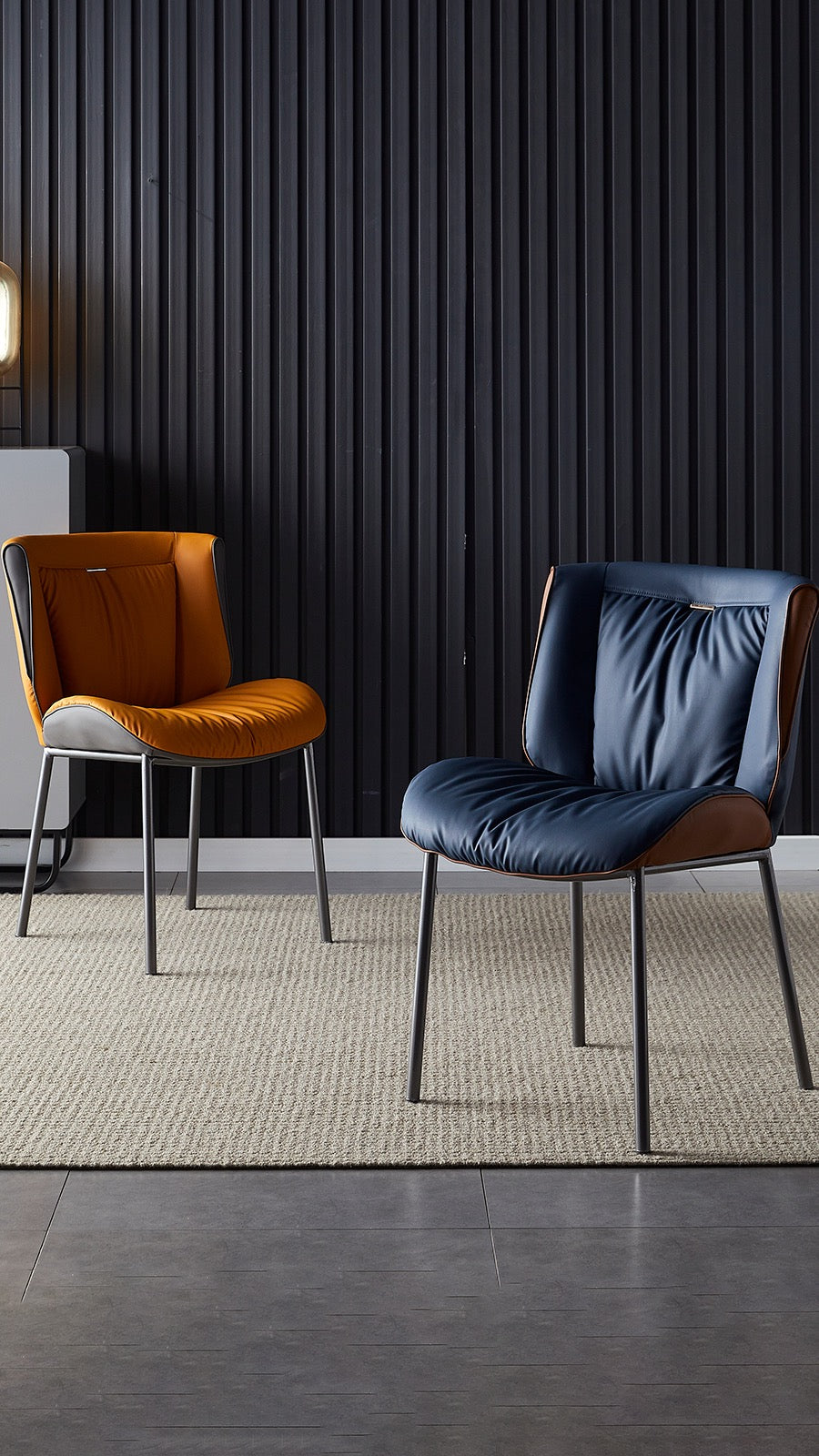 Italian style Carbon steel dining chair comfortable meeting chair