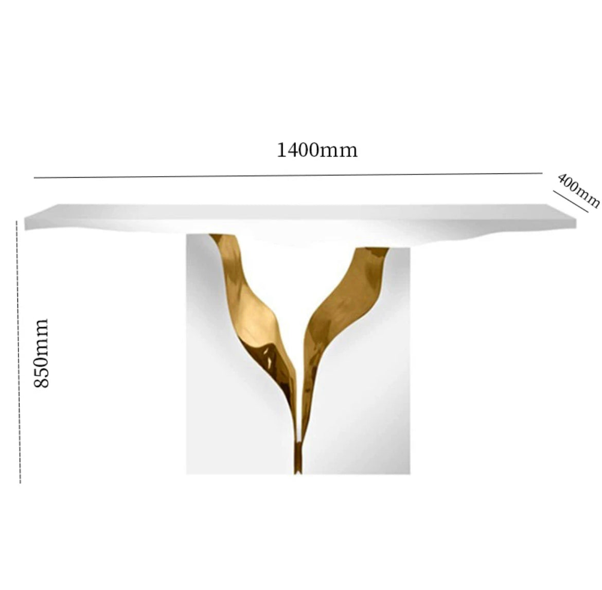 Abstract shape splitting coffee table high technique Stainless steel artwork