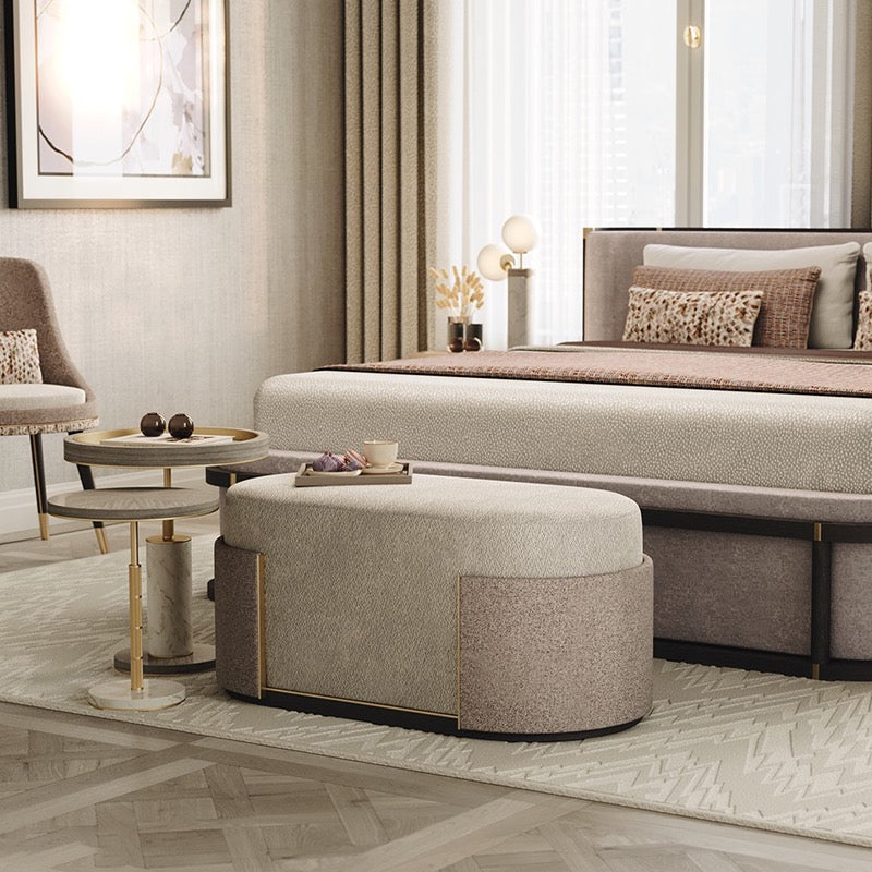 Bedroom puff bench elegant bed-end tool
