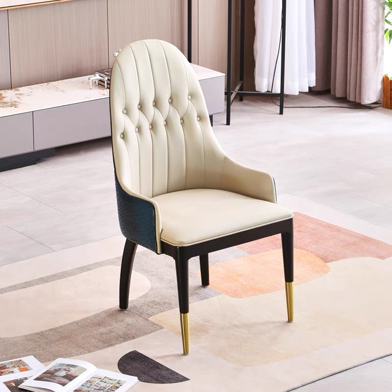 Crocodile leather nubuck dining chair chic dining room