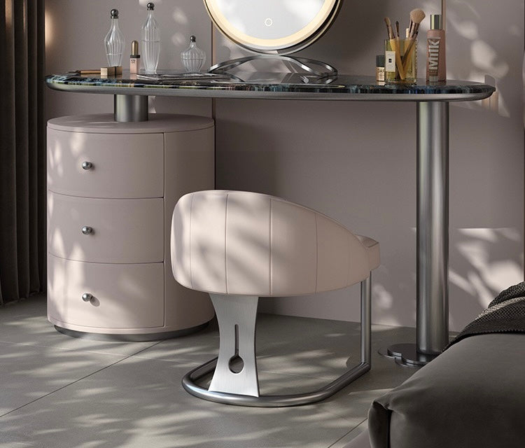 Classic dresser luxury Pandora marble gun black stainless steel bedroom dresser office table