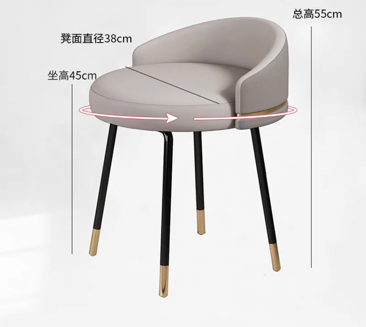 Rotatable dressing stool elegant make up dresser chair